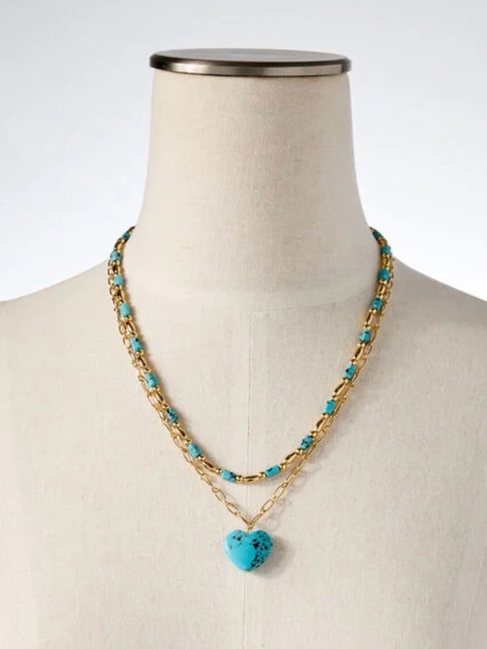 Talbots Enamel Layer Heart Necklace